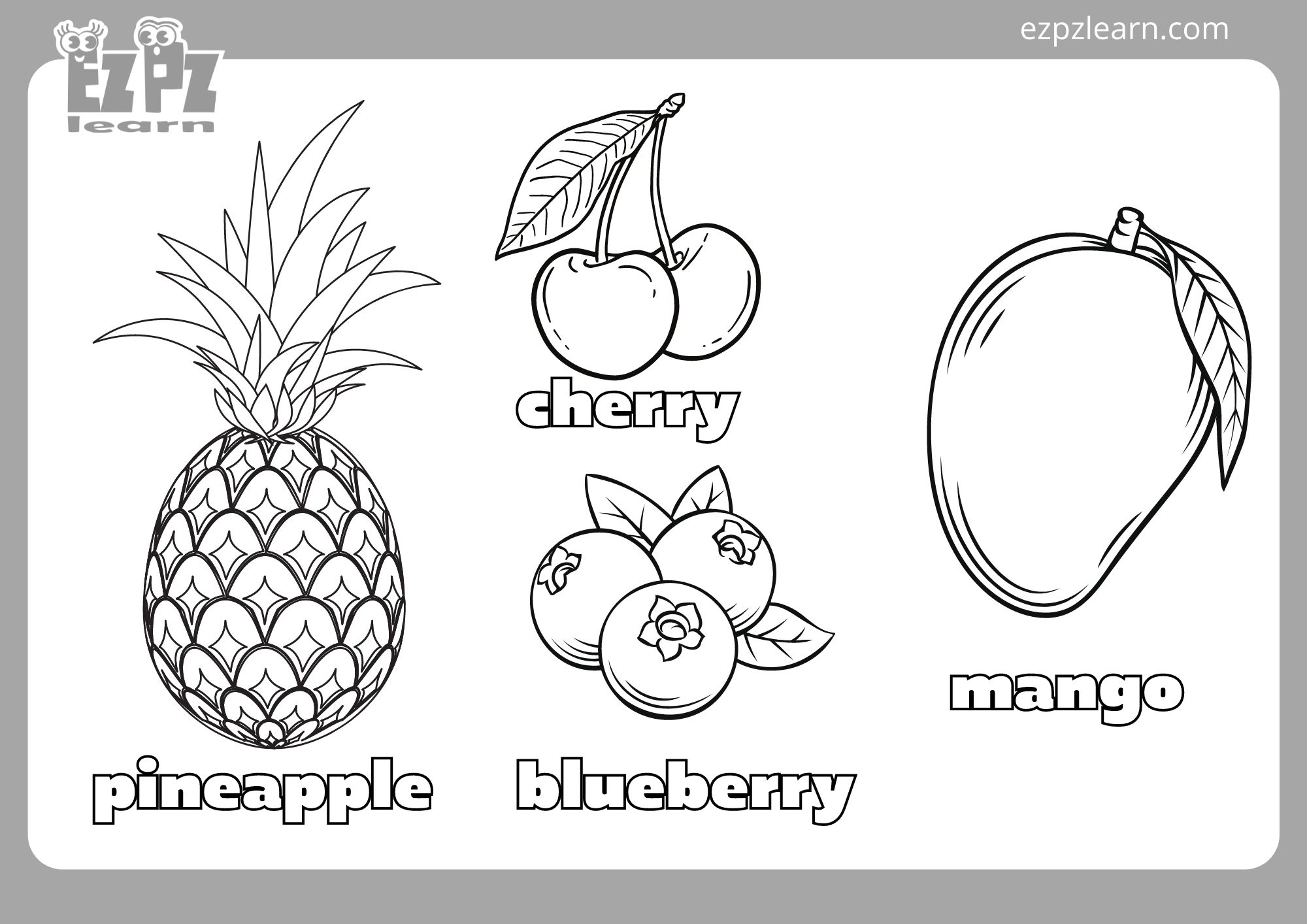 Fruit Coloring page2